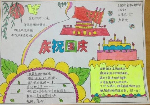 小學(xué)生慶祖國七十華誕手抄報內(nèi)容-我與祖國共成長